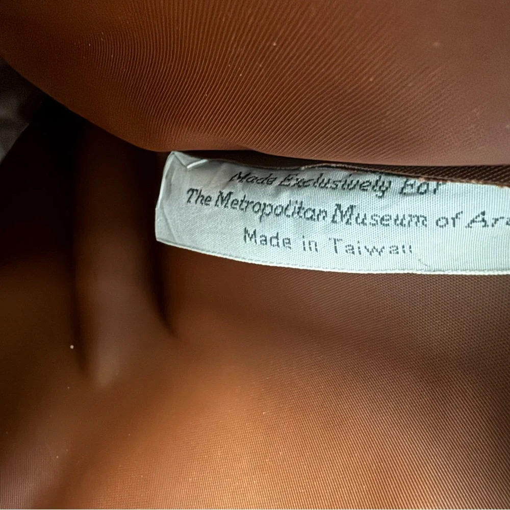 Vintage MET The Metropolitan Museum of Art Polished Cotton Paisley Tote Flawed - Picture 4 of 11